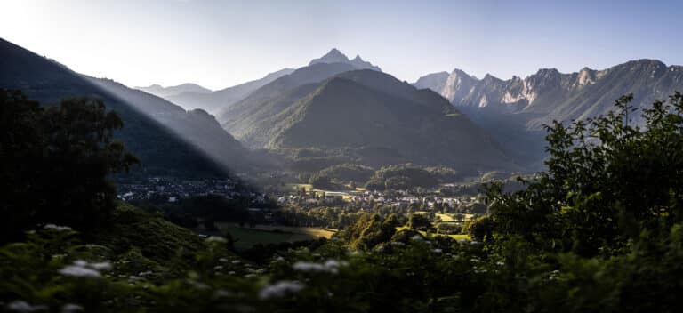 Paysage de la Vallée d'Aspe depuis Bedous